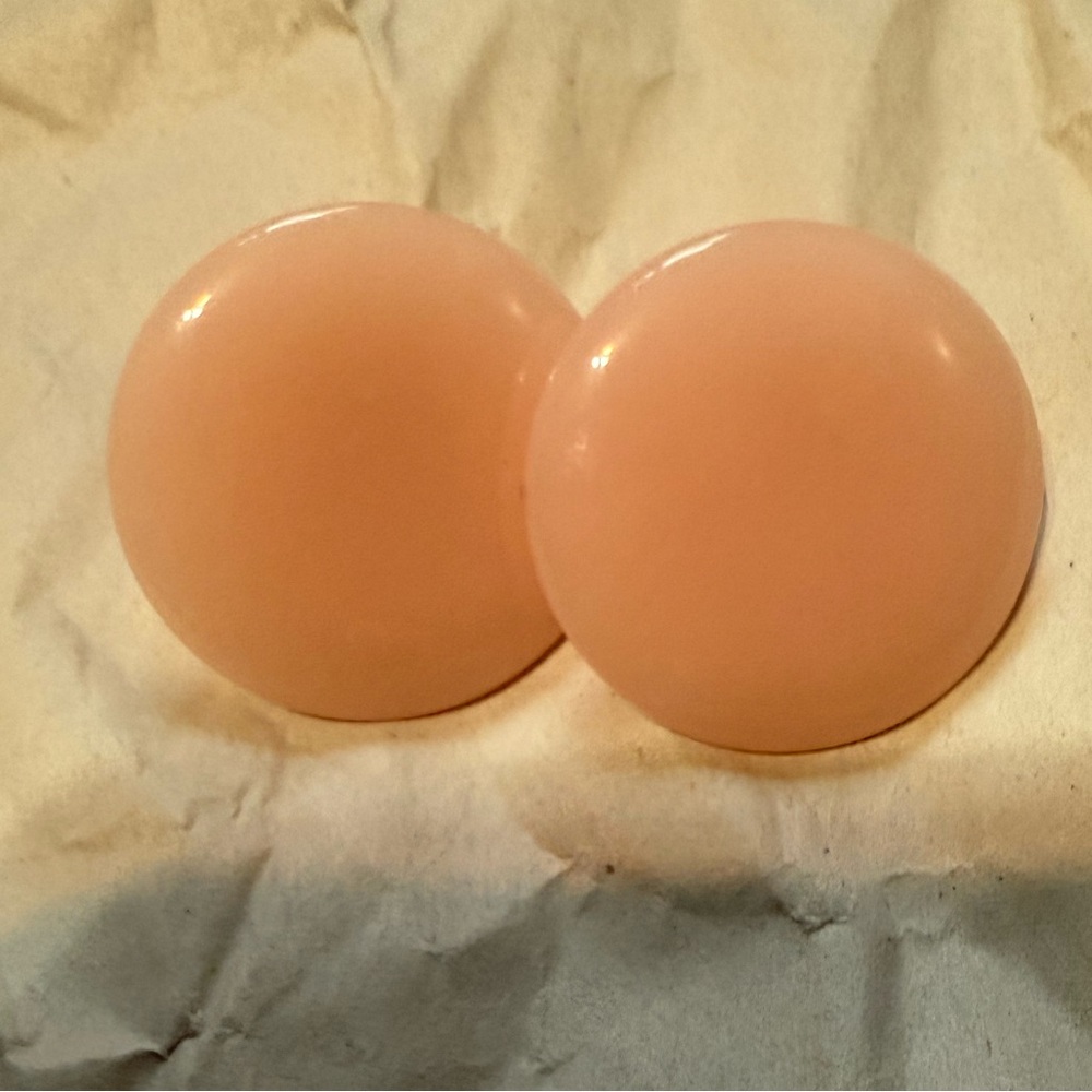 Vintage Trifari Lucite Button Earrings Retro